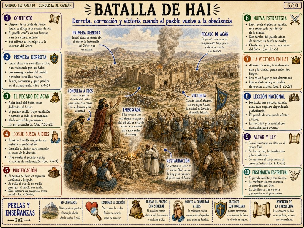 Batalla de Hai: Derrota, corrección y victoria cuando el pueblo vuelve a la obediencia