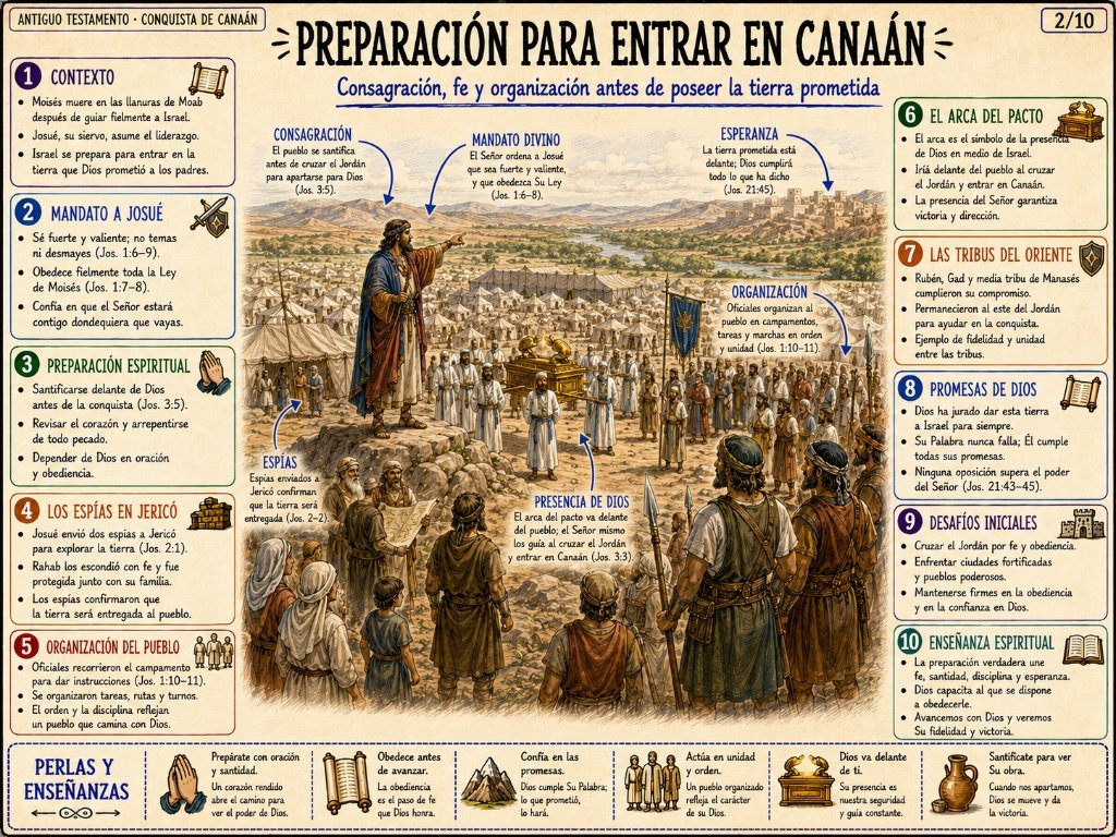 Preparación para Entrar en Canaán: Consagración, fe y organización